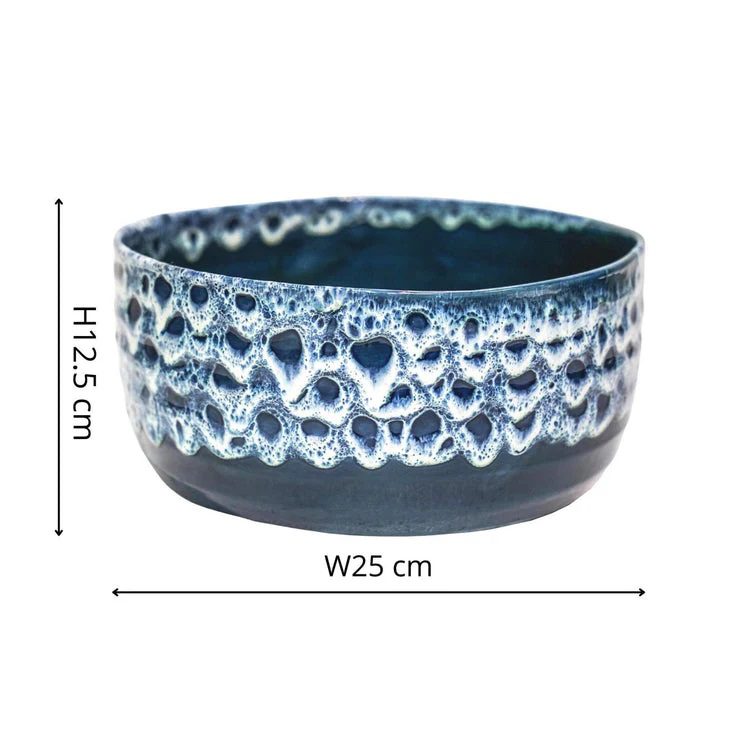 Ivyline Reactive Glaze Ceramic Bowl – Sapphire 5055352851928